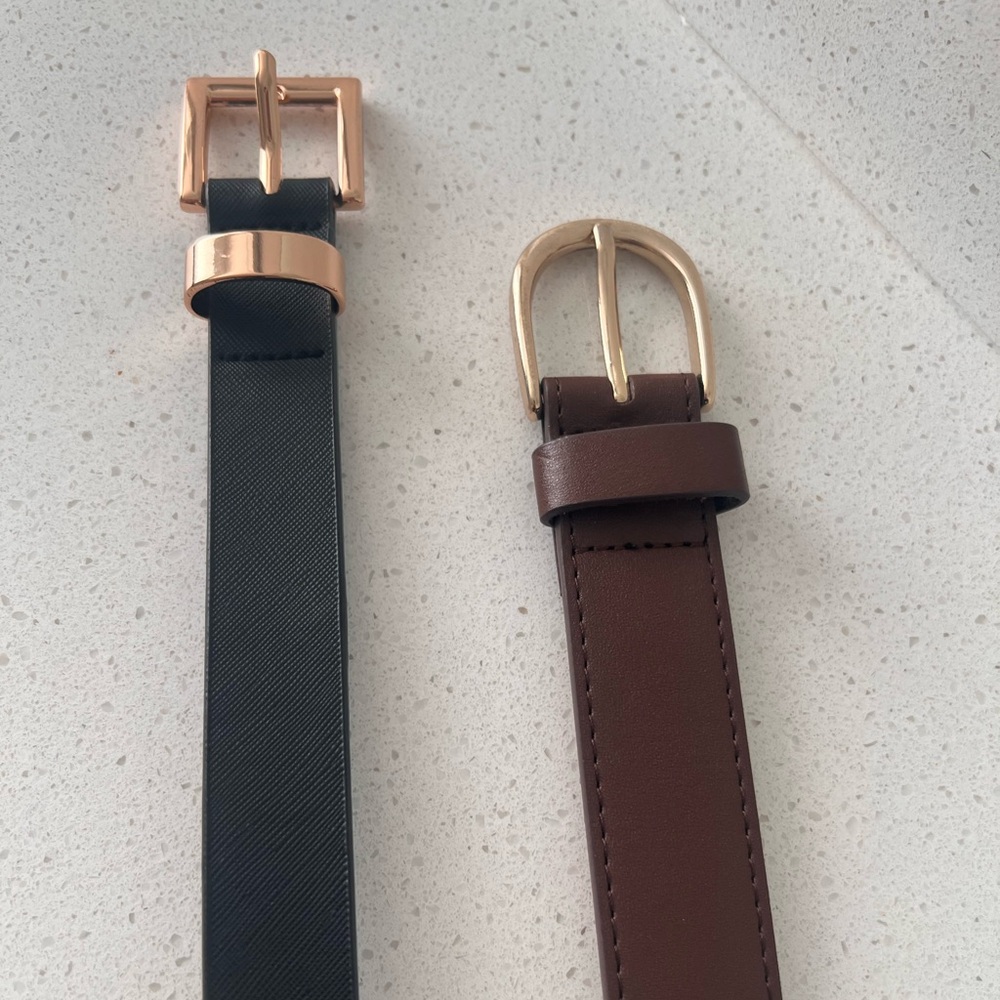 Elegant Black and Brown Leather Belts